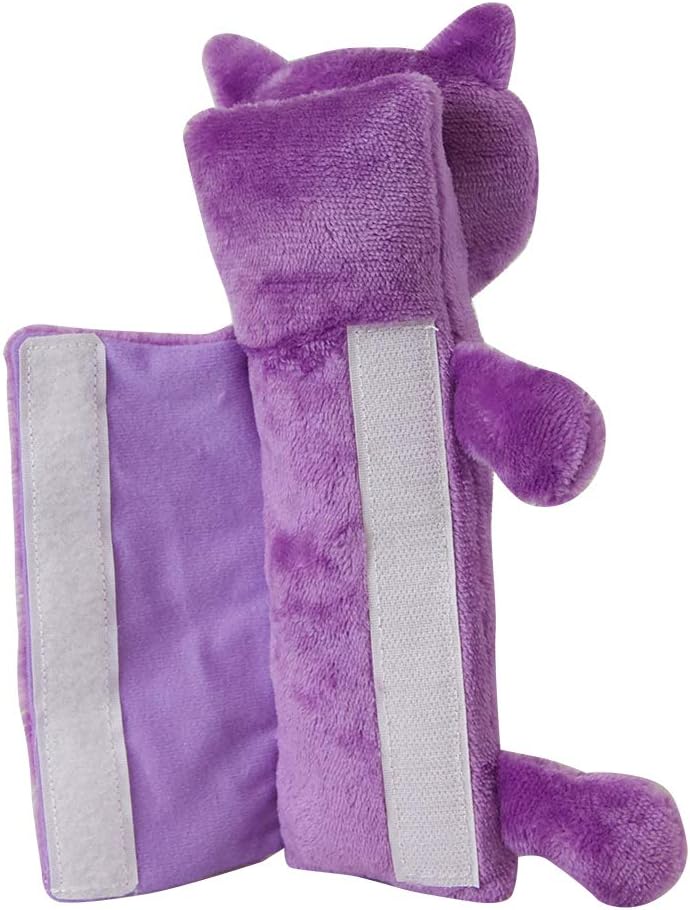 Cloudz Kids Super Soft N' Cuddly Seat Belt Buddy XL Travel Pillow. Keep Your Kids Comfy and Supported at Home or On The Go! - Cat - Image 1
